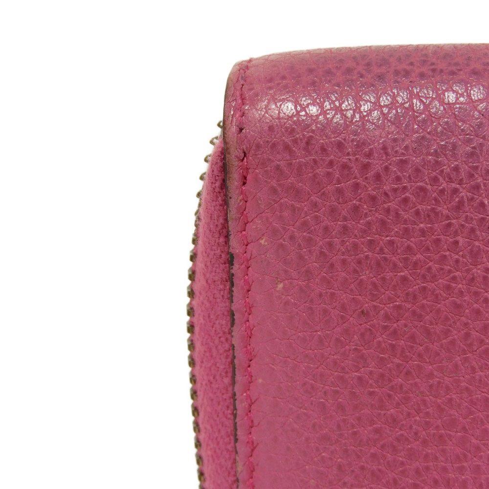 Used 9539 Compact Zip-Around Wallet 496319 0GCAT 8840 7943 Web Neon Vintage Logo Print Pink Unisex from Japan AUTHENTIC