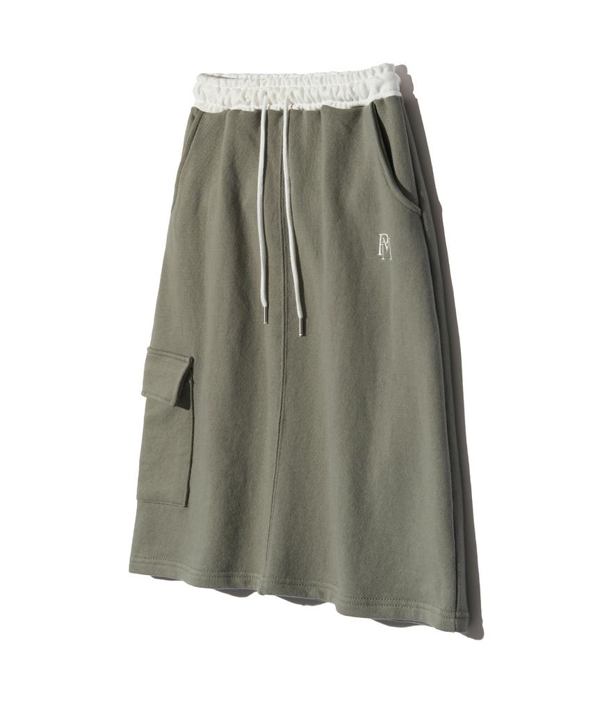 PEACE MAKER Official Cargo Midi Skirt (Olive)