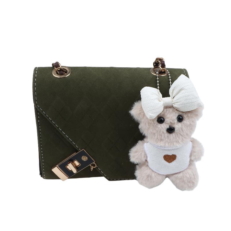 Cute Bow Tie Bear Plush Keychain Cartoon Stuffed Doll Keyring Pendant Bag Charms Couple Backpack Hanging Decoration Lovely Gifts