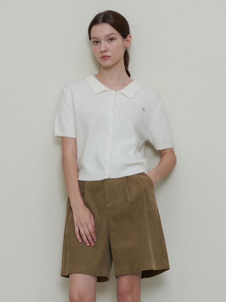 LE STUDIO Soft Collar Angora Knit_Ivory