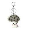 Lightweight Fabric Floral Mushroom Key Clip Keychain Pendant for Easy Carry Key Holder Bag Charm Decorative Item