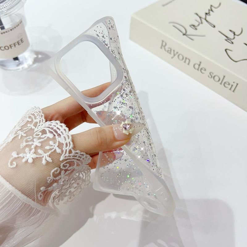 Husă de telefon cu sclipici pătrată de lux Bling transparentă pentru Iphone 16 15 14 Pro Max Plus 13 12 Pro Max 11 Husă moale TPU rezistentă la șocuri