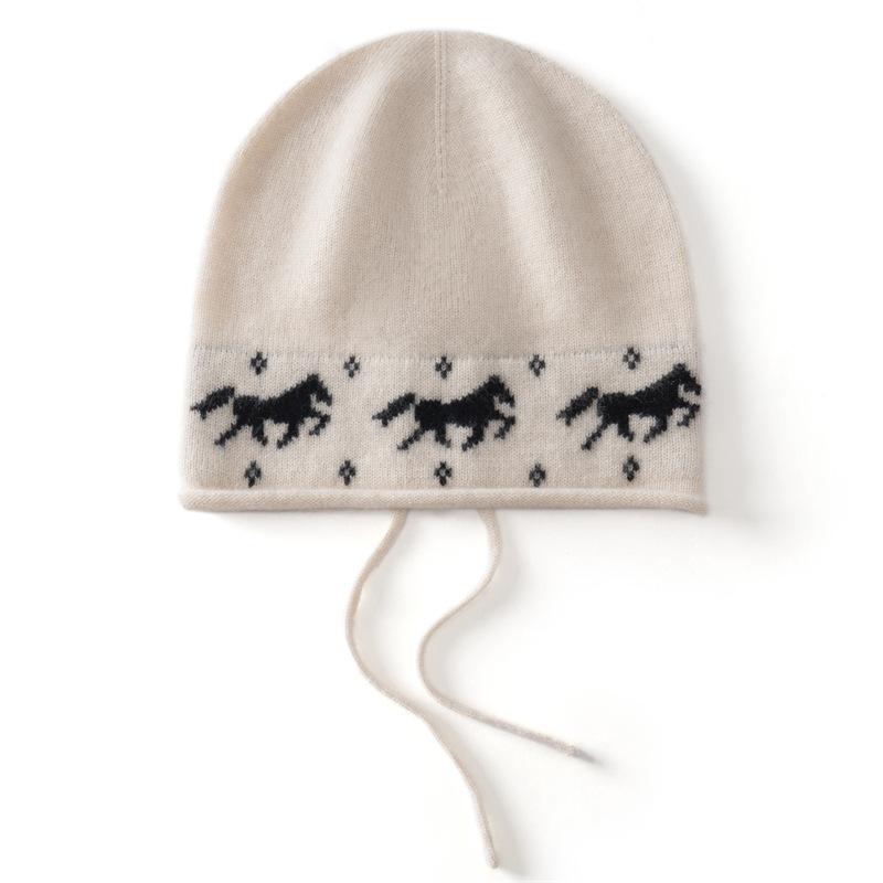 Lazy wind knitted pile hat women's autumn and winter fashion versatile warm bag head cold hat street style hat tide