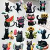 20pcs Creative Cute Self-made Summer Hawaiian Black Cat Scrapbooking Stickers /decorative Sticker /DIY Craft Photo Albums