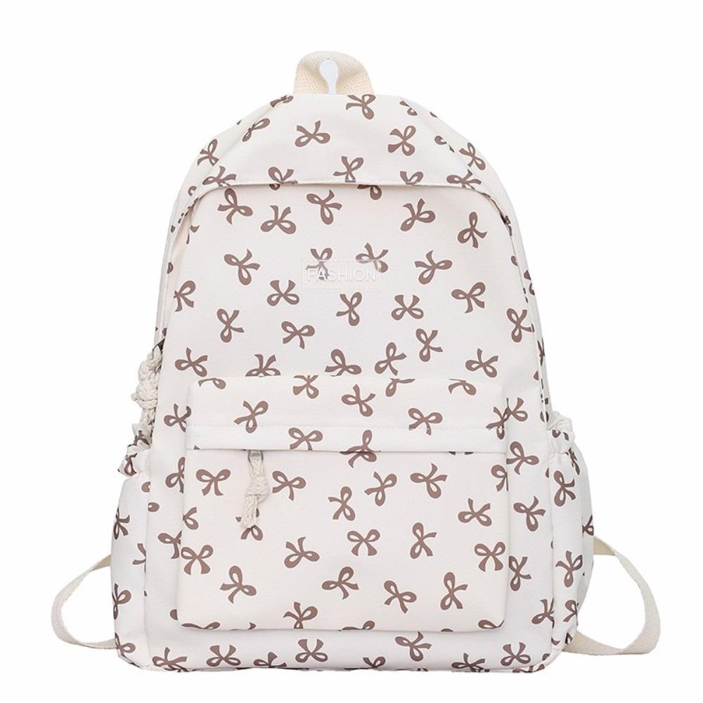 

Adjustable Strap Bow Backpack Lightweight Teenagers Shoulder Bag Students School Bag Travel хаки