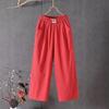 Pantaloni Casual in Cotone e Lino, Pantaloni da Donna, Larghi e Sottili, Pantaloni a Gamba Dritta, Pantaloni Harem Estivi Sottili a Nove Punti