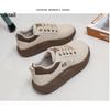 Scarpe da ginnastica alla moda da donna Scarpe da skateboard antiscivolo con lacci per esterni Scarpe sportive piatte da passeggio comode e leggere per le donne