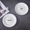 Elegant Pure White Round Ceramic Dinner Plate