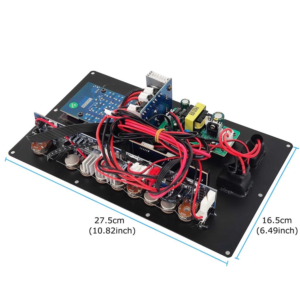 220V/12V Digital Bluetooth 200W Amplifier Board for 8-18 Inch Speaker with USB Microphone Guitar Input