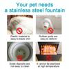 Cat Water Fountain Stainless Steel Pet Drinking Automatic Water Dispenser 3L Large Capacity Intelligent Feeding Food Dual Bowls