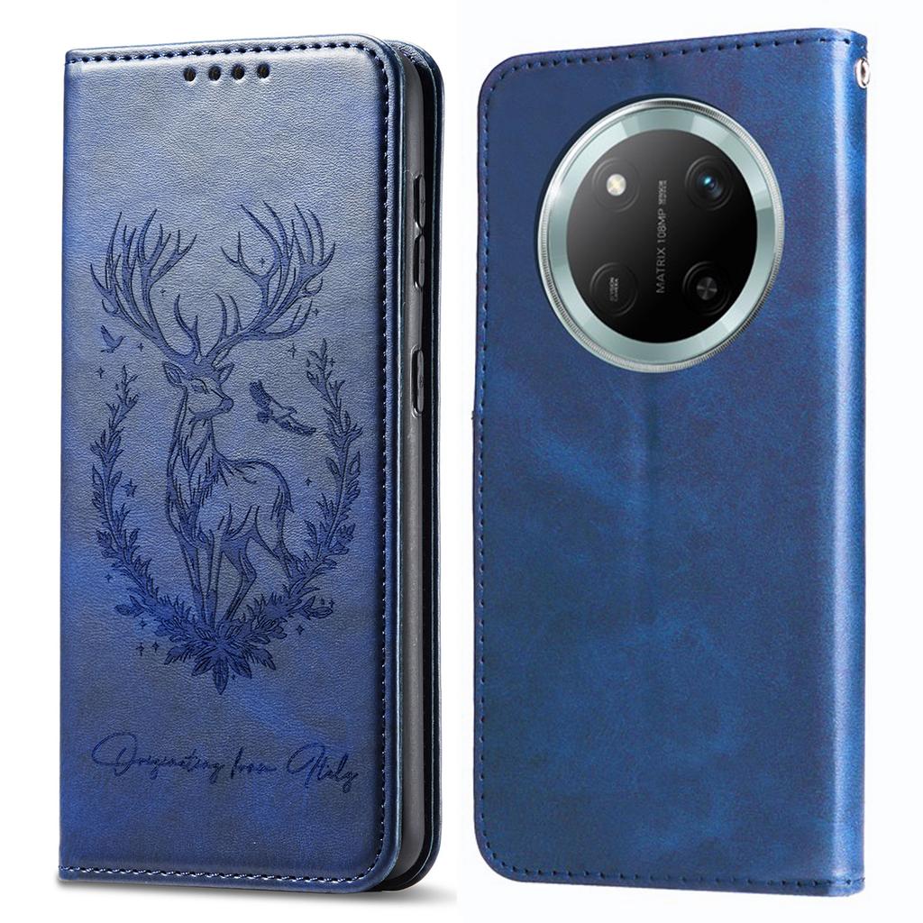 Stand Case for Honor X60 Pro 5G/X9c 5G/Magic7 Lite 5G Lucky Deer Imprinted Magnetic Closure Leather Wallet Phone Cover