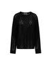Soltipebeul Diagonal Loose Knit Top [Black]