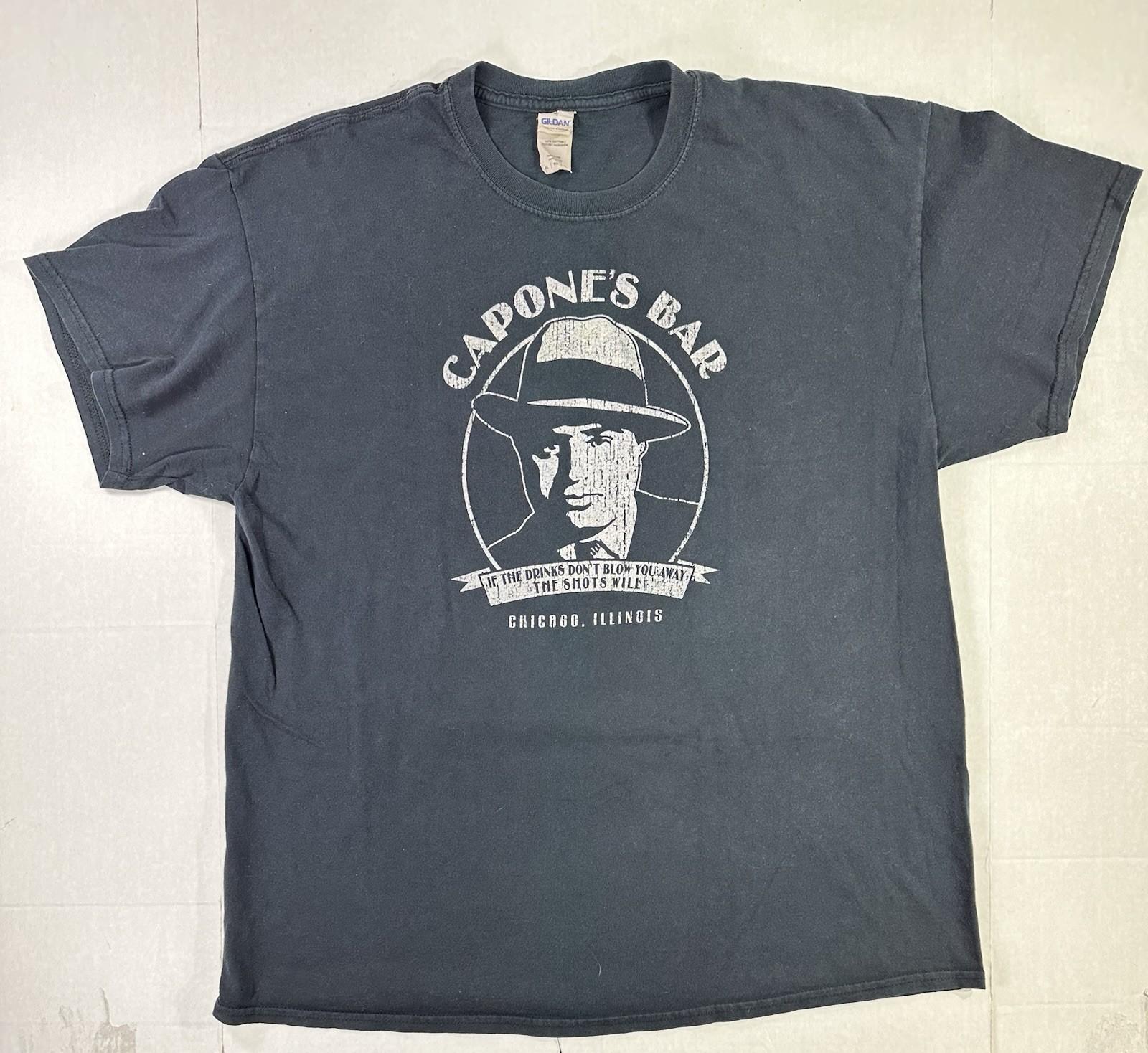 Capone’s Bar Chicago Illinois Graphic T Shirt Mens XL Mafia Gangster Tee Unisex T-Shirt XXXXL