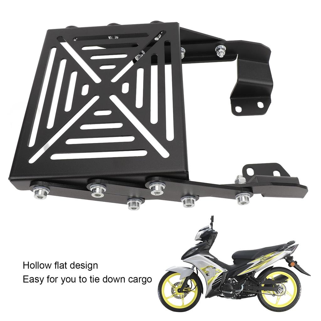Aluminum Alloy Motorcycle Rear Luggage Rack, Foldable Rear Cargo Carrier Bracket for LC135 V2 V3 V4 V5 V6 V7, Compatible with Super73/S Electric Bikes