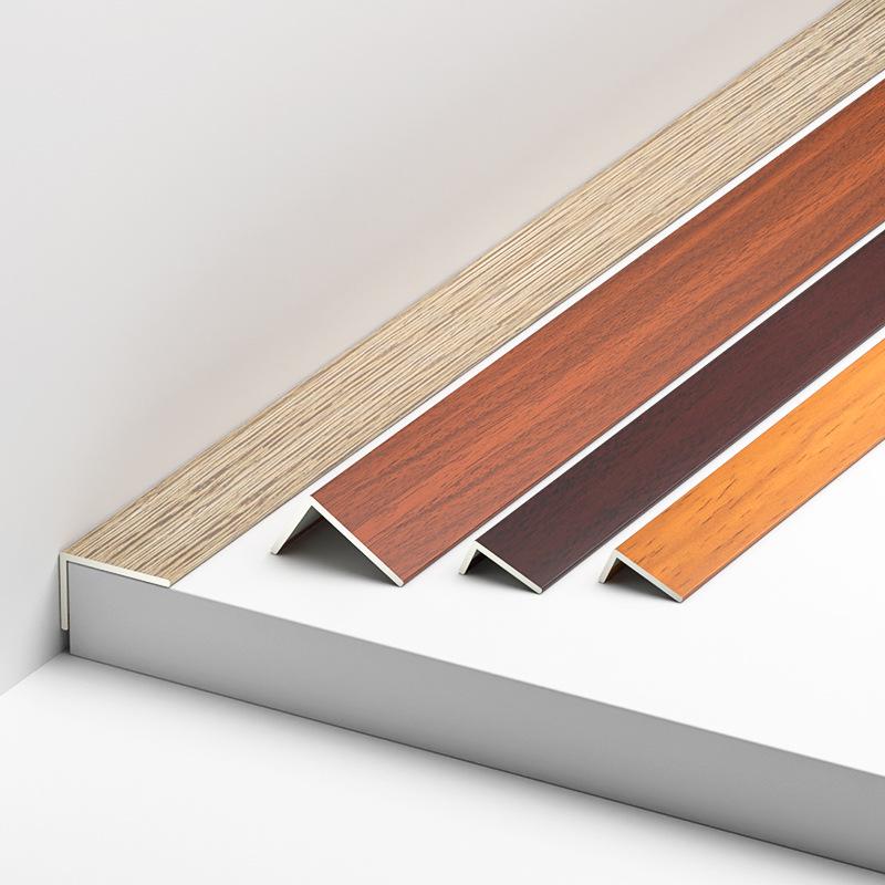 7-Shaped PVC Wood Grain Flooring Transition & Edge Trim Strip