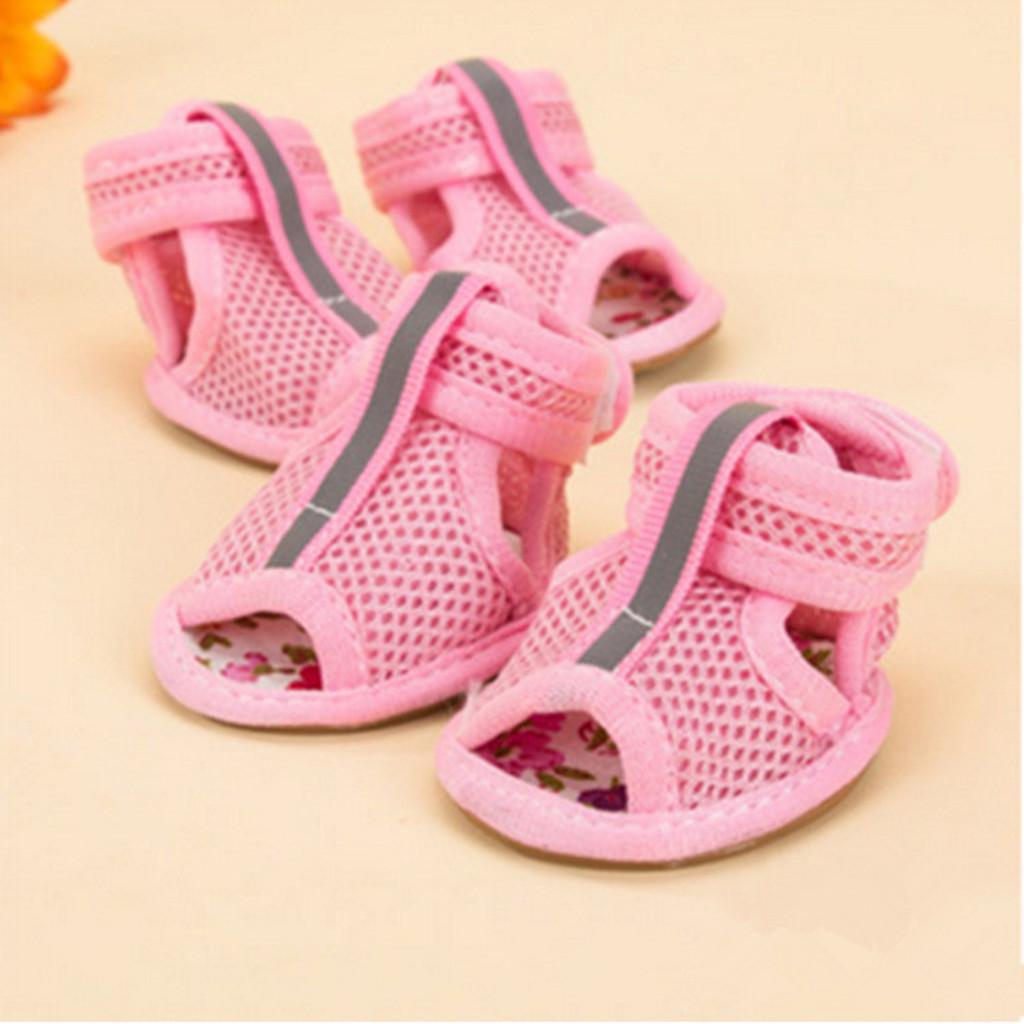 Fashion Dog Summer Shoes Breathable Mesh Shoes Dog Sandals Prevent 