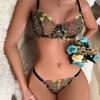 See Through Exotic Sets for Women Sexy Floral Fancy Lingerie Lace Embroidery Fairy Seamless Tulle Underwear Fahion Bilizna Set