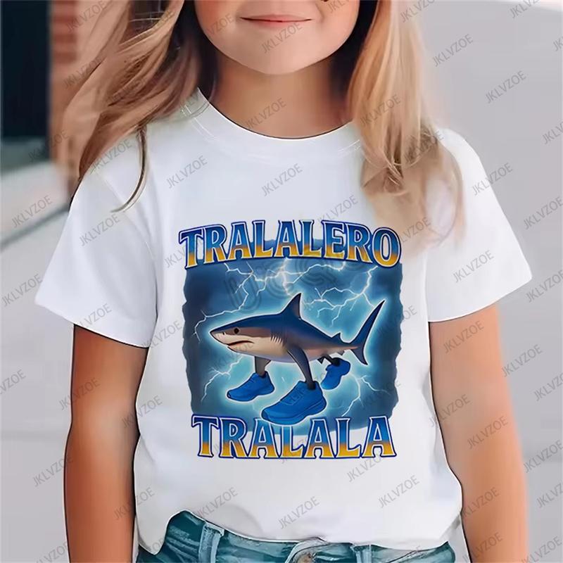 Cappuccina Ballerina Funnu Italian Brainrot Meme Cotton Children Tshirt Summer Sports Tees Boys Girls Clothes Casual Kids Tops