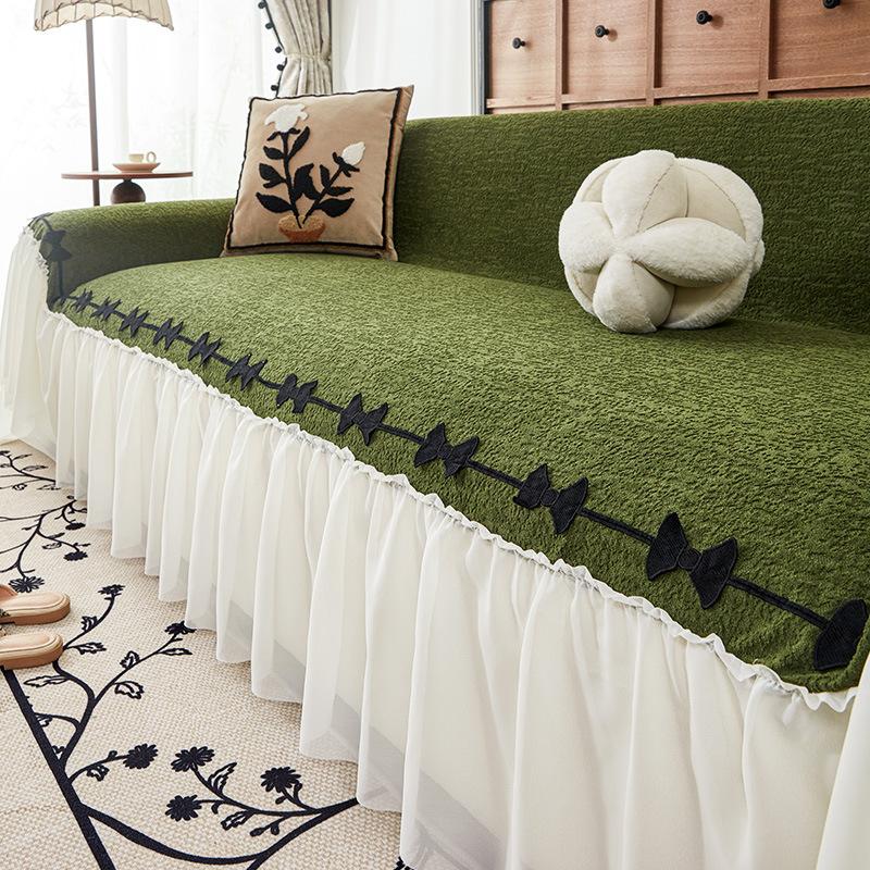 

Чехол на диван полный чехол с юбкой диванное полотенце гостиная 2025 новый высококачественный нескользящий диванная подушка для сиденья универсален в любое время года 180*130cm