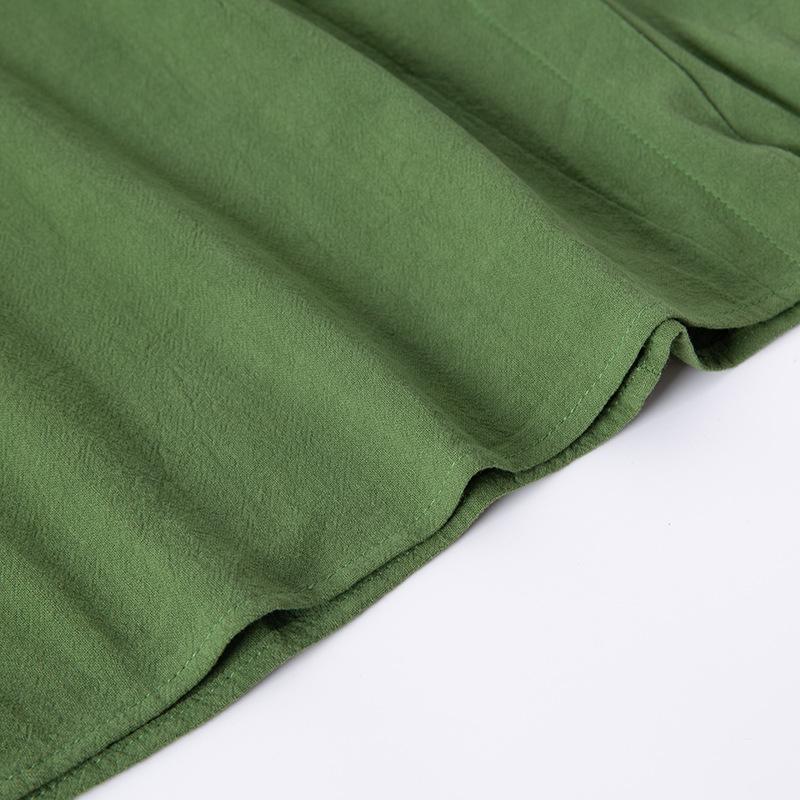 GMXIA Cotton and Linen Women's Summer Autumn Retro Casual Loose Cotton and Linen Short Sleeve T-shirt Cotton and Linen Women's Plus Size