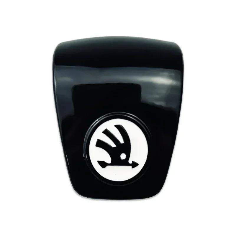 AAAAL1 Car Gear Knob Cap for Skoda Kodiaq Karoq 2 A7 Tour RS Superb Octavia Yeti Fabia Rapid Shift Lever Head Cover Emblem Accessories