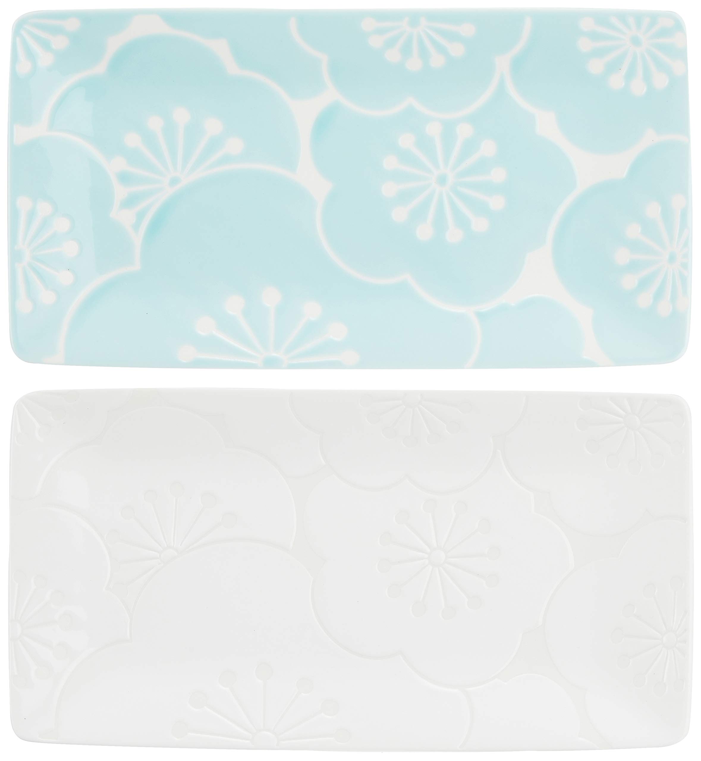 

Hasami Ware Hafuri Long Square Plate Pair in Presentation Box 52720 сливовий