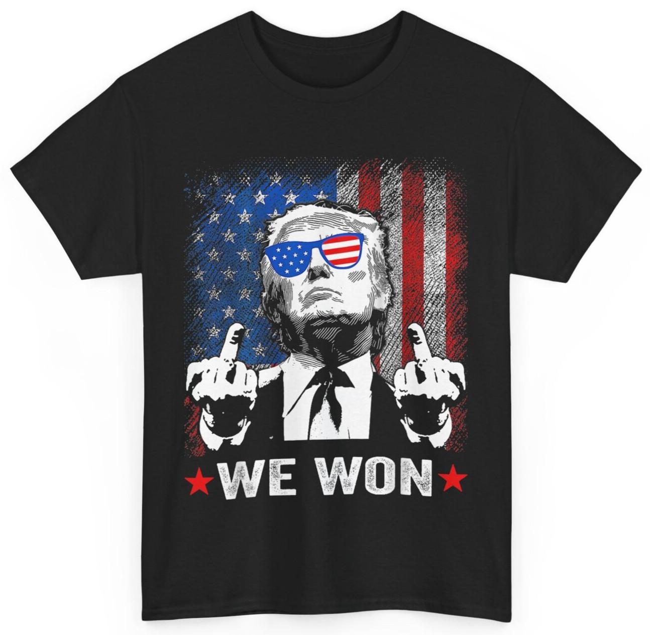 Trump We Won Wins Inauguration 47 US President 2025 Election T-Shirt XXXL