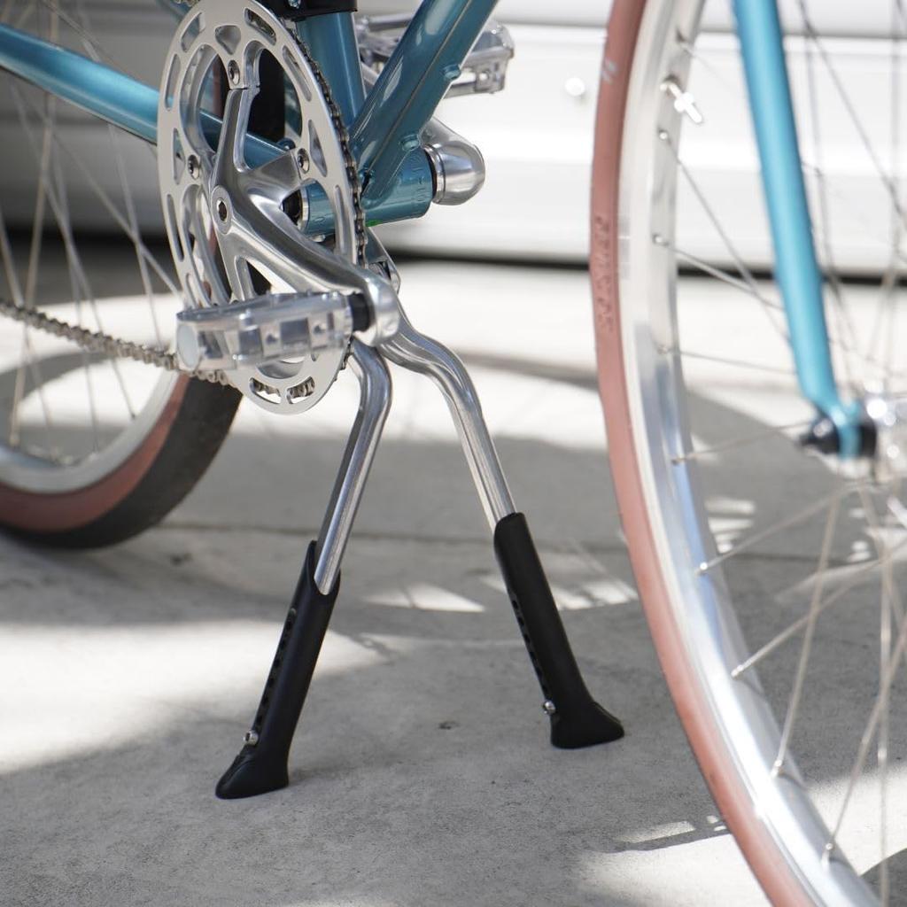 Cycle Design Alloy Center Mount Double Leg for Bikes Kickstand, Silver, 24"-28"