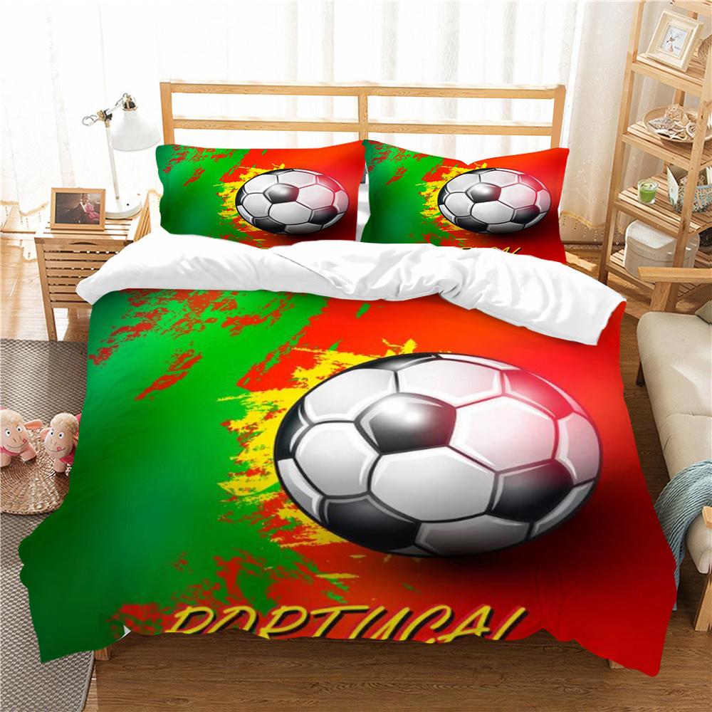 

Лидер продаж, комплект пододеяльников, футбольное домашнее постельное белье, футбольная живопись, постельное белье, костюм для мальчиков, роскошные покрывала, новые модные комплекты постельного белья AU Single 140x210cm