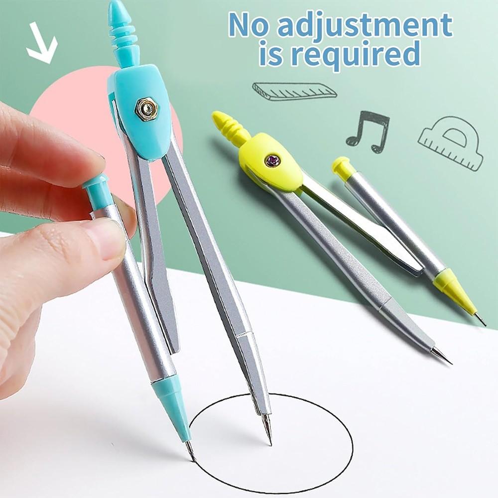 8PCS Eraser Protractor Plastic Triangle Ruler Portable Ruler Compasses Set  School Office