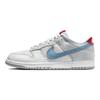 Nike Dunk Low Comfortable and Versatile Low-top Skate Shoes Unisex Silver and Blue HF0391-001