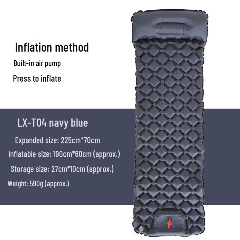 CNMF Outdoor Camping Inflatable Sleeping Pad with Built-in Pump