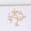 10pcs 14k Gold Micro-inlaid Zircon Accessories Small Butterfly Bracelet Hanging DIY Necklace Earrings Pendant Material Pendant