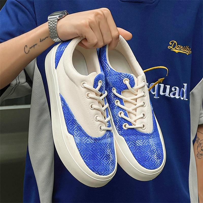 

Парный стиль Унисекс Нишевые Парные Кроссовки Холщовые Дышащие Повседневные Спортивные Унисекс Обувь2025 Лето Дышащий Сезо 44 синий