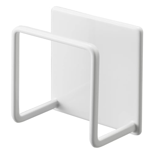 Yamazaki Tower Magnetic Sponge Holder, White, Approx. W6.5 X D4.3 X H6.5cm, Sponge Rack, Kitchen Storage, Model 3070