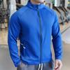 Plus Size Men's Jacket Sports Jersey Zip Up Long Sleeve T-shirts Quick Dry Gym Fitness Elasticity Coats Man Running Sweatshirts