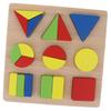 Wooden Geometry Puzzle Kids Early Educational Toy Set