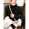 Semi-turtleneck lace bottoming shirt women's spring and autumn new knitted sweater top