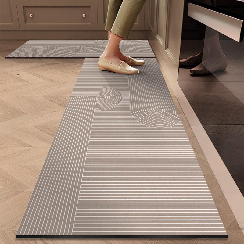 1/2pcs Simple Kitchen Floor Mat Home Long Absorbent Anti-Slip And Easy-To-Maintain Floor Mat Diatom Mud Carpet