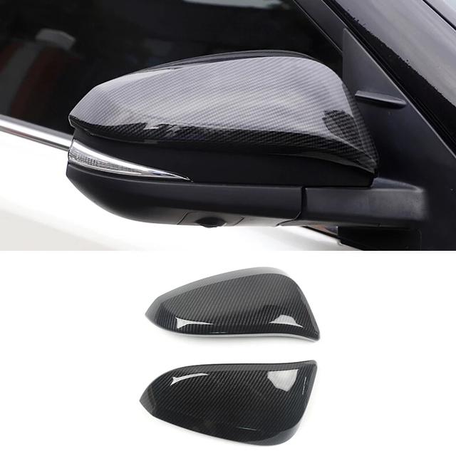 ABS Chrome Rearview Mirrors Trims Rain Eyebrow Frame Cover For Toyota Harrier 2015 2016 2017 2018  Car Styling Accessories