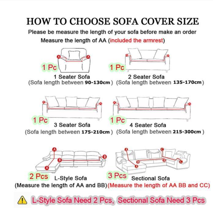 Waterproof Sofa Cover Armchair Slipcover 1/2/3/4 Seater Cover Polar Fleece Sofa Cover Furniture Protector for Home Living Room
