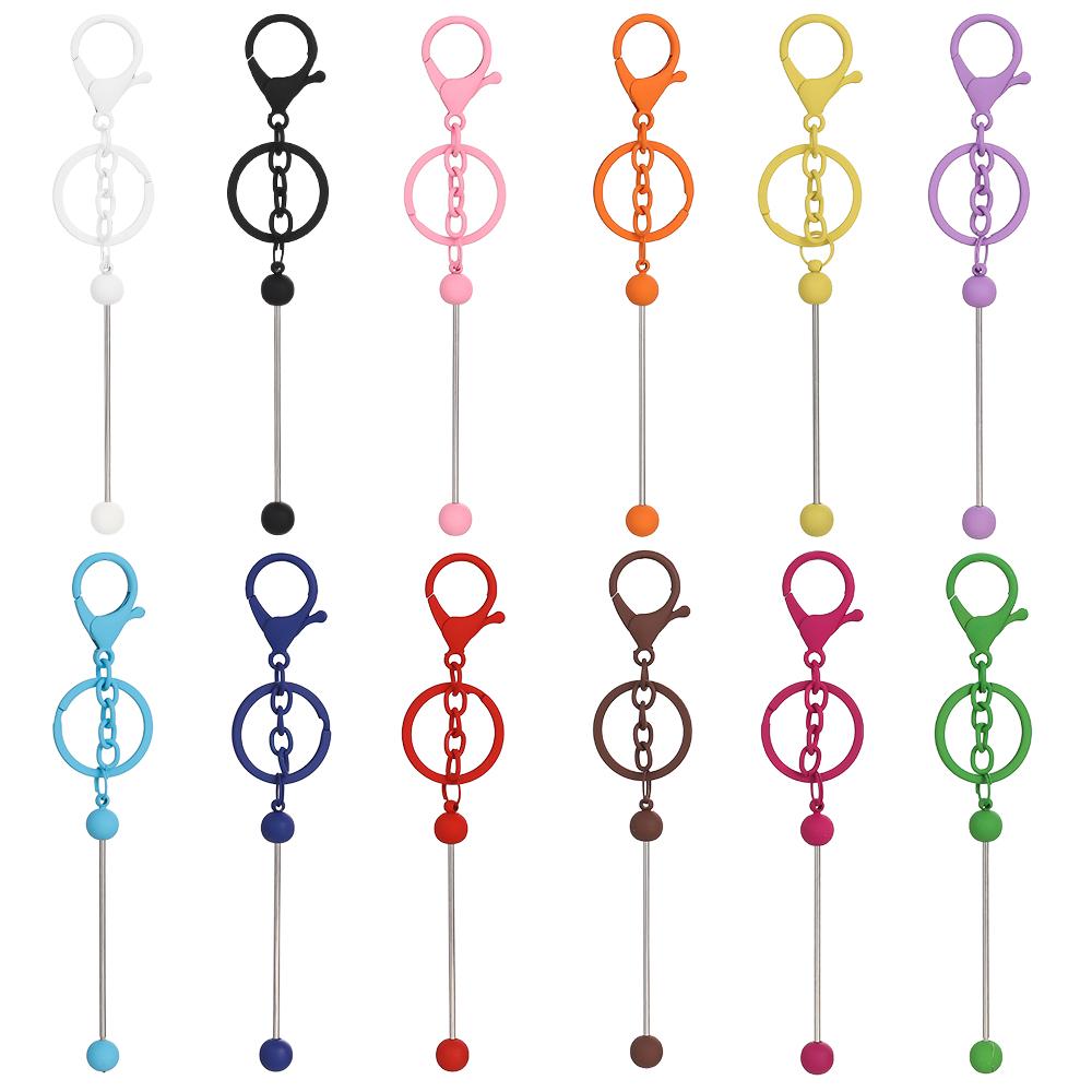 1/5 Stück Bunte Metall-Schlüsselanhängerstangen zum Auffädeln Leere für Perlen Anhänger Schmuck Charms DIY Bastelarbeiten Schlüsselanhänger Herstellung Geschenk