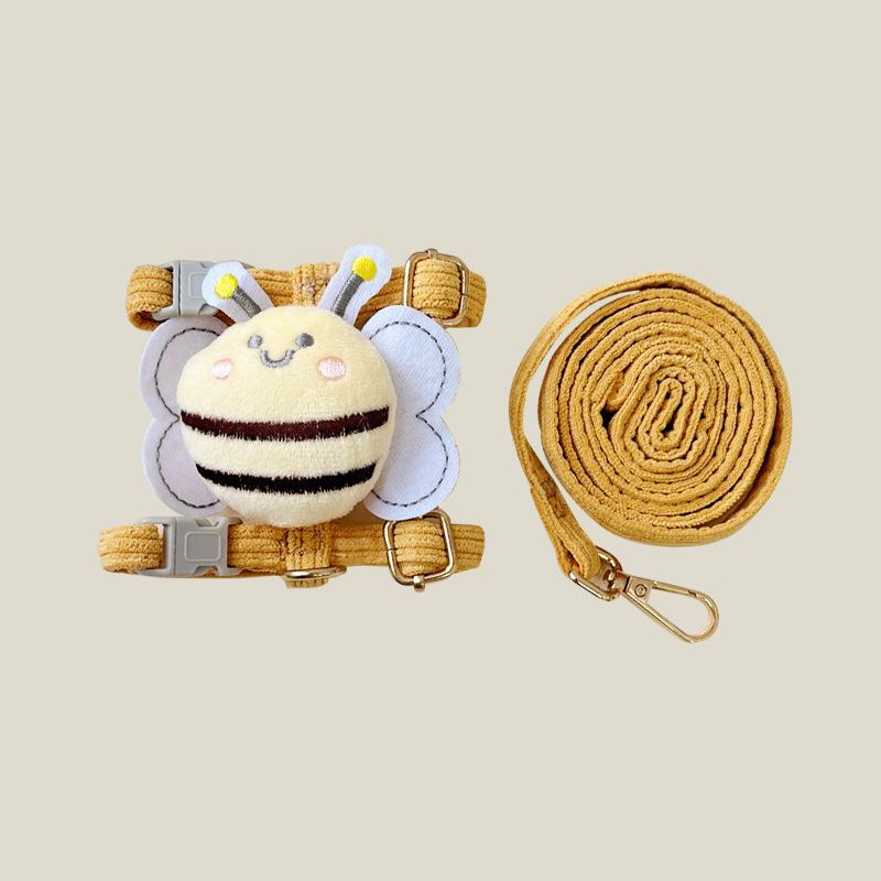 Cat Harness Cute Bee Style Pet Harnesses And Leashes Set Adjustable Harness for Cats Small Dogs Pug Chihuahua Cat Accessories