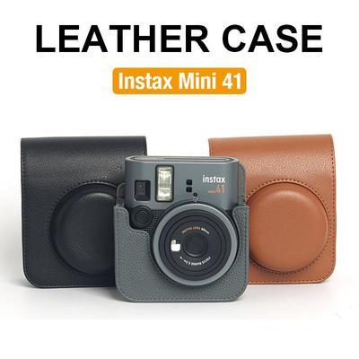 [Filmlabor] Instax Mini 41 PU Leder Kameratasche Weiche Schutzhülle mit Riemen CAA93
