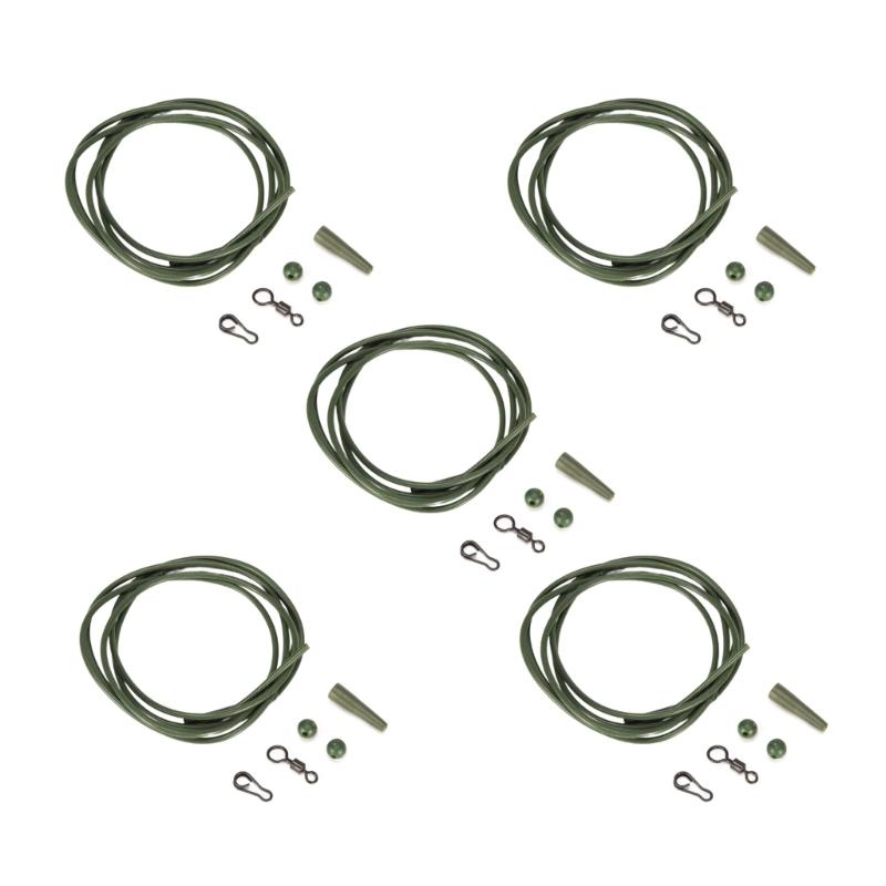 

Fishing Rig Accessory Anti Tangles Sleeve Rig Quickly Change Swivels Clip Beads Fishing Gear Terminals Tackle зелёный