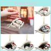 Cute Cartoon Angel Dog Car Hanging Decoration For Christmas Acrylic Material 8*6cm/3.1*2.4in
