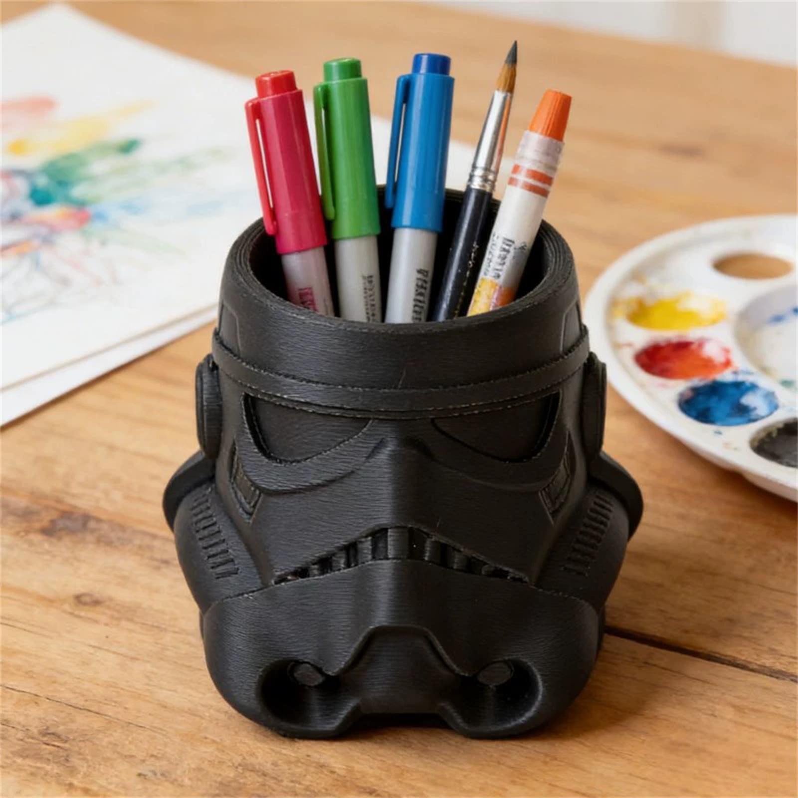

Desk Organizer Storage Rack with Helmet Shape Design for Gaming Accessories and Stationery Desktop Use Suitable for Office and Home One Size