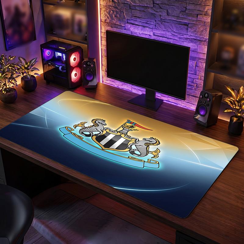 Newcastle United Fußball Druck Großes Mauspadd, Rutschfestes Erweitertes Gaming-Schreibtischmatte für Büro Zuhause
