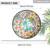 2D Flat Stained Glass Floral Window Decoration Colored Glass Plate, Charming Spring Summer Sun Catcher Home Livingroom Garden Decor, Unique Holiday