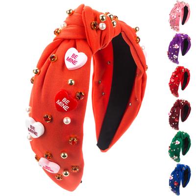 Valentine's Day Headband Women's Accessory Headband Red Knot Headband Wide Top Knot Headband Valentine's Day
